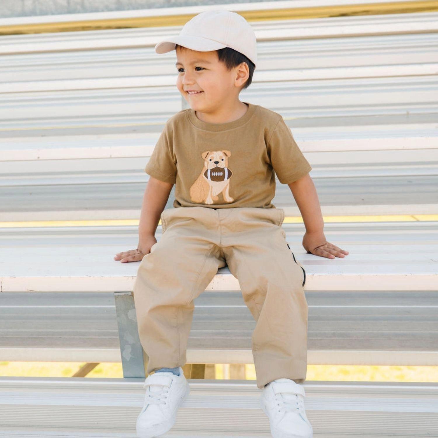 Bulldog Football Patch Short Sleeve T-Shirt image number 1