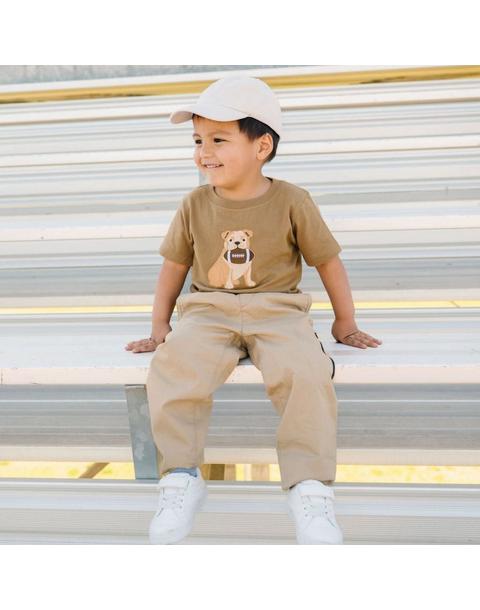 Bulldog Football Patch Short Sleeve T-Shirt