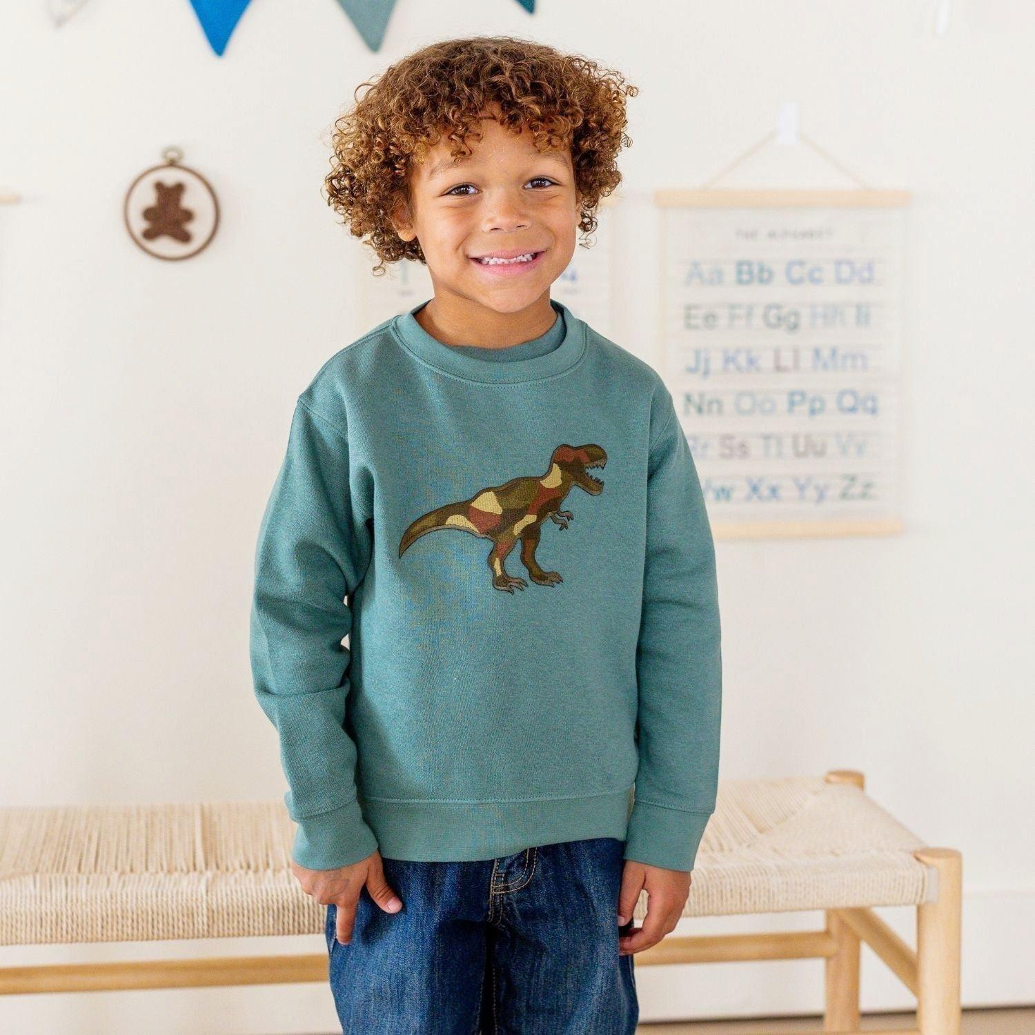 Camo Dino Patch Sweatshirt image number 3