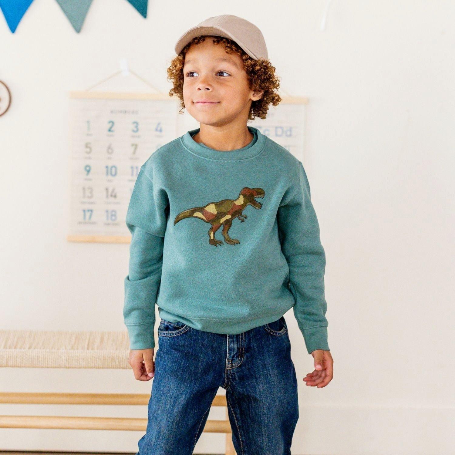 Camo Dino Patch Sweatshirt image number 1