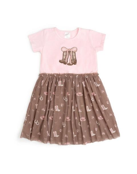 Howdy Darling Western Short Sleeve Tutu Dress