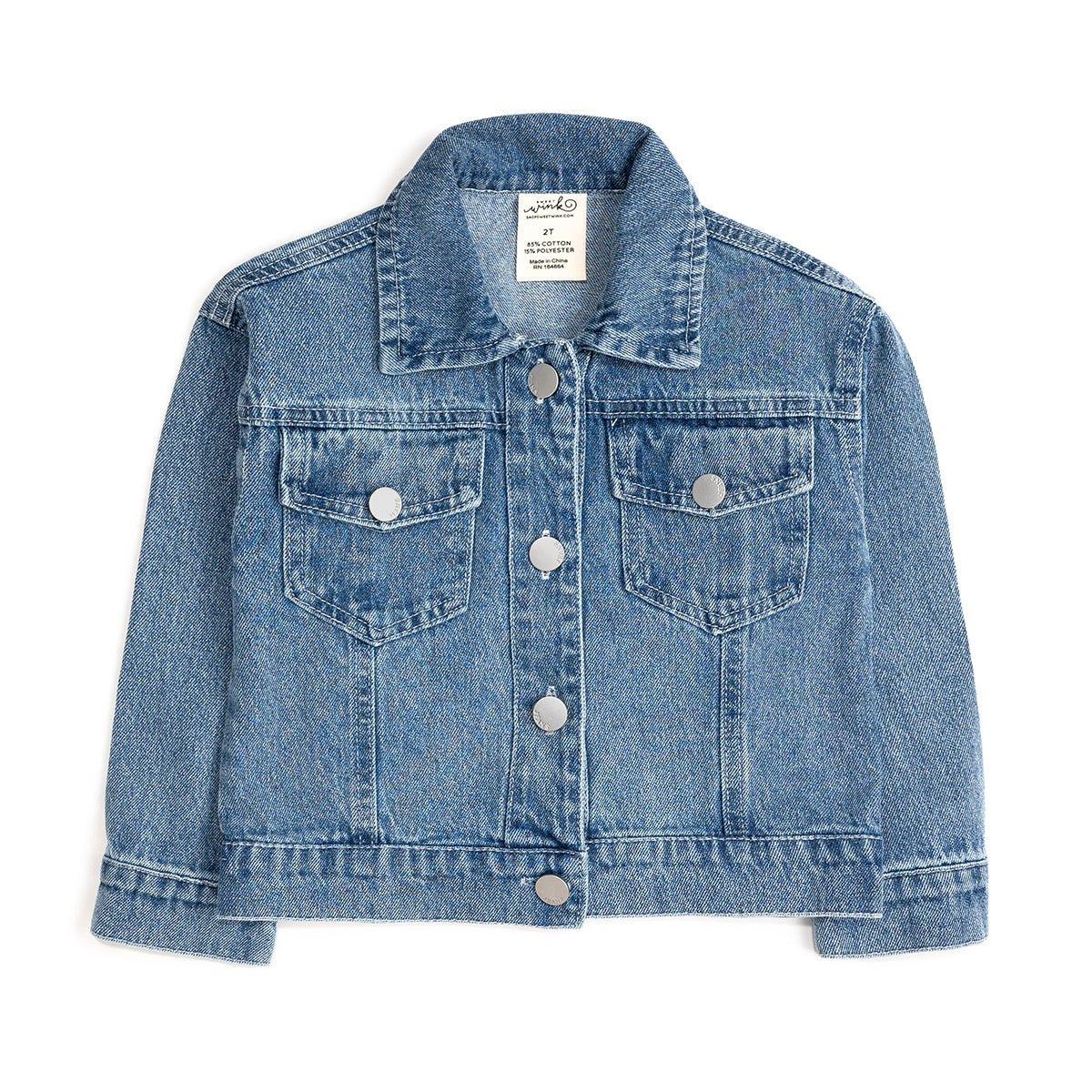 Game Day Football Sequin Patch Denim Jacket image number 1