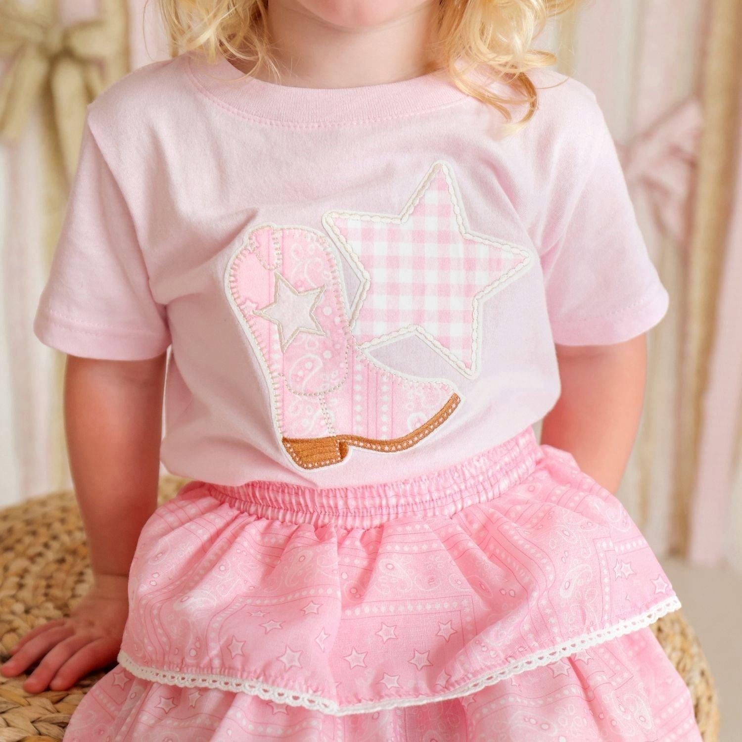 Bandana Cowgirl Patch Western Short Sleeve T-Shirt image number 2