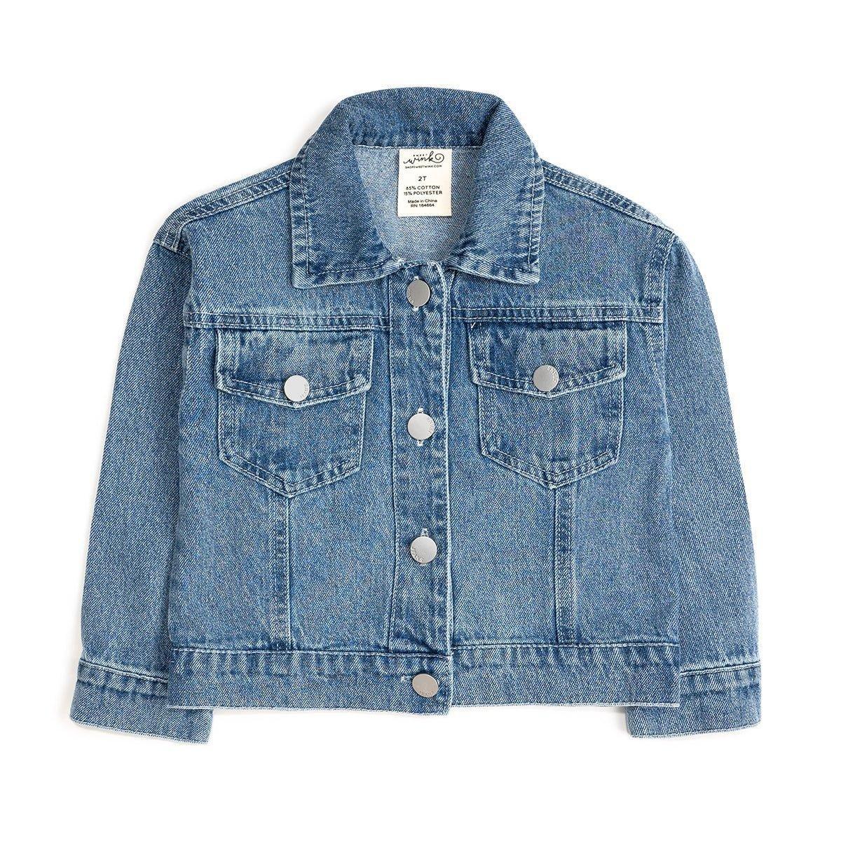 Gingham Bow Patch Denim Jacket image number 4