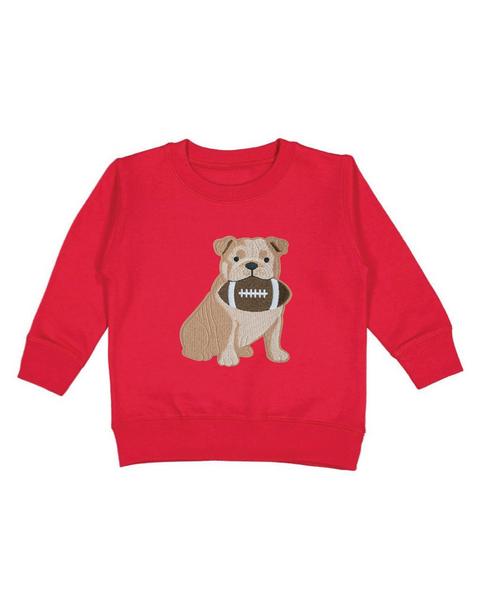 Bulldog Football Patch Sweatshirt