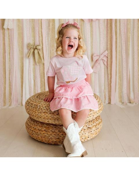 Pink Bandana Western Skort