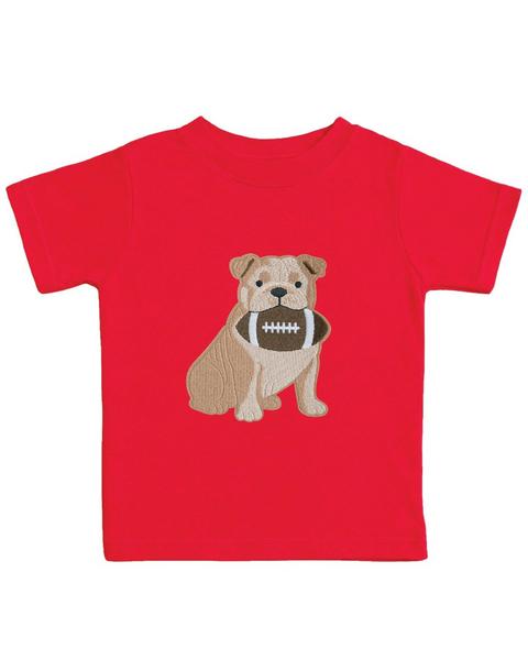 Bulldog Football Patch Short Sleeve T-Shirt