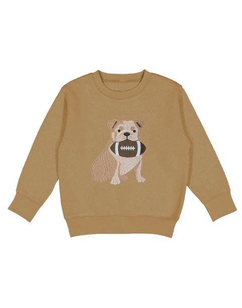 Bulldog Football Patch Sweatshirt