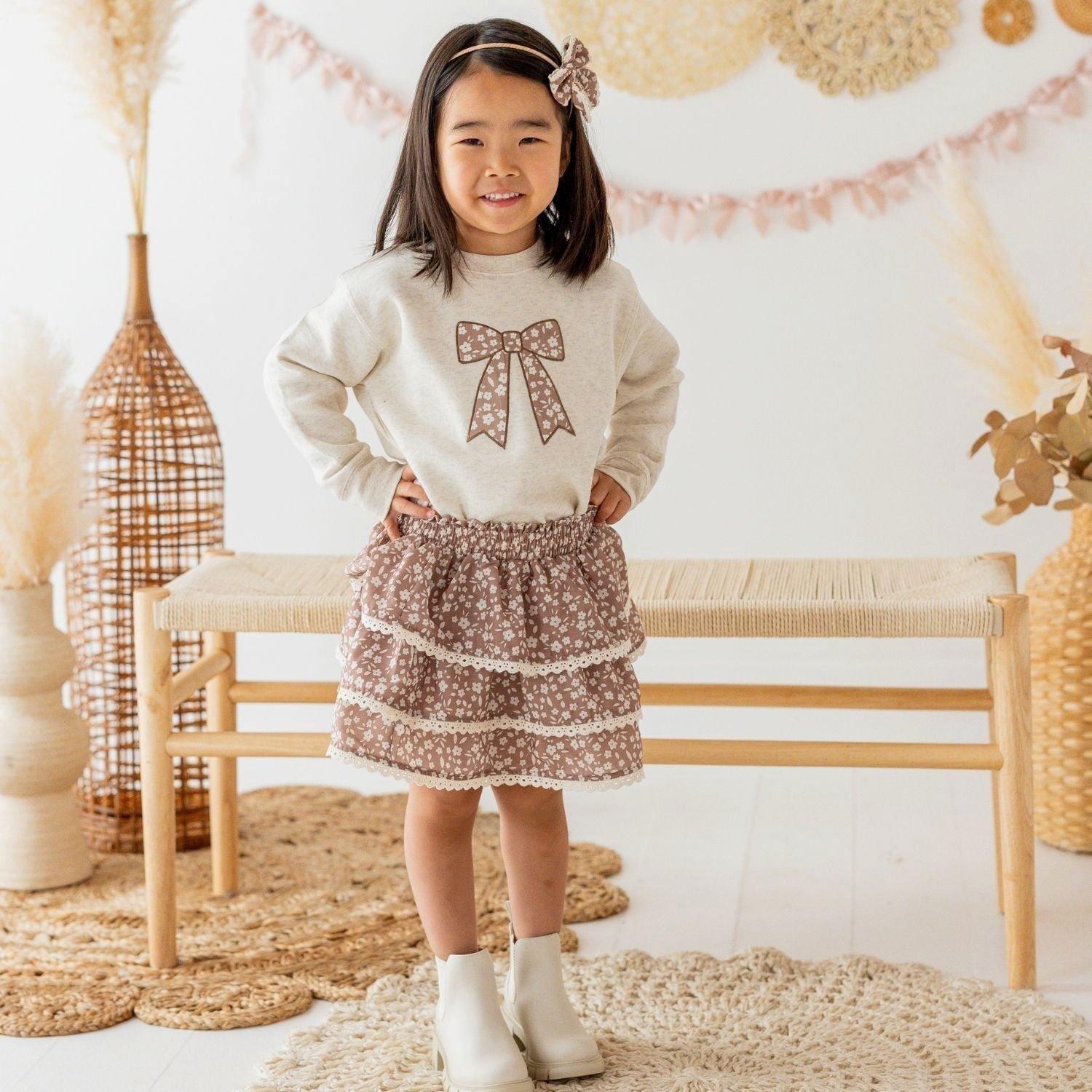 Mocha Floral Skort