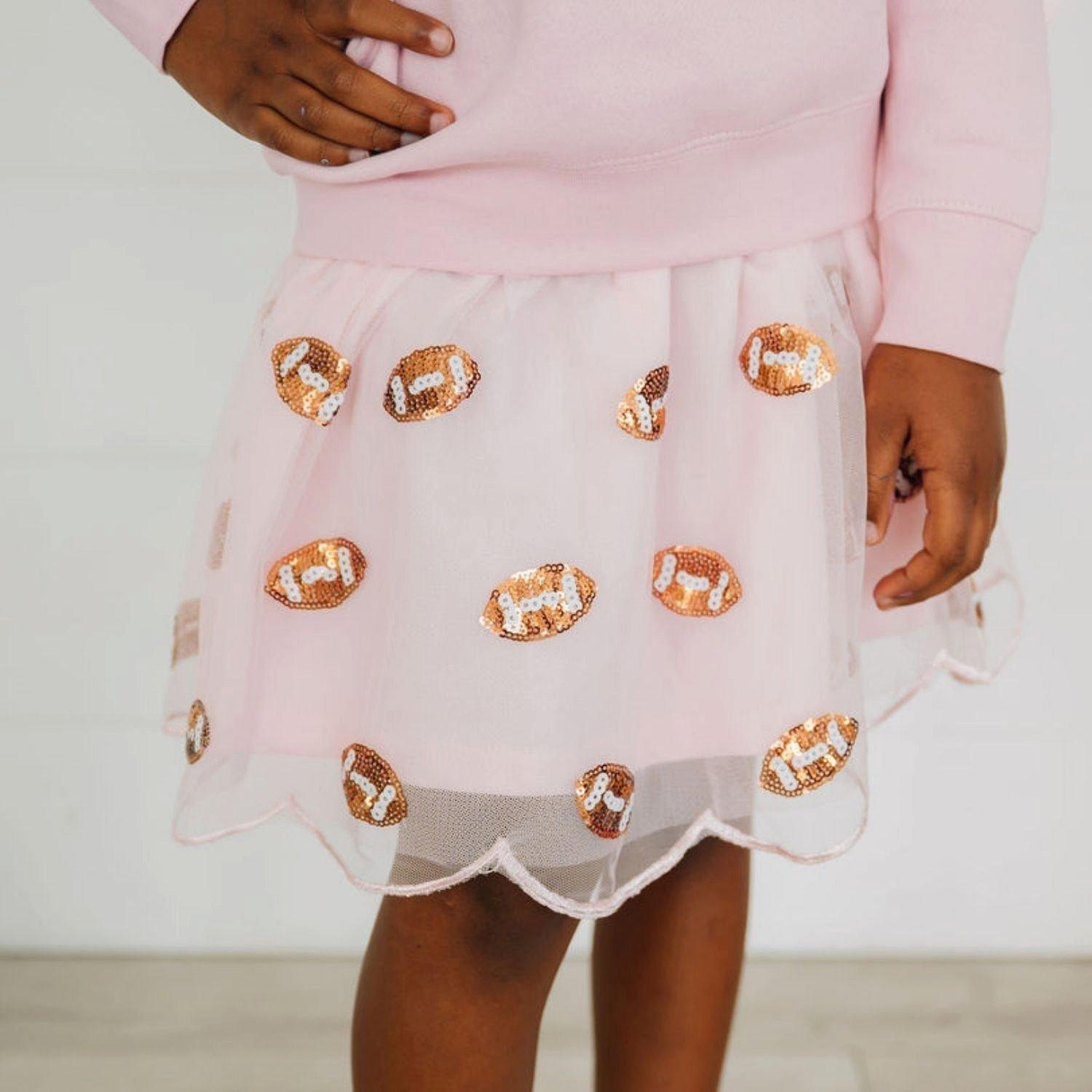 Mini Sequin Footballs Tutu Skirt image number 2