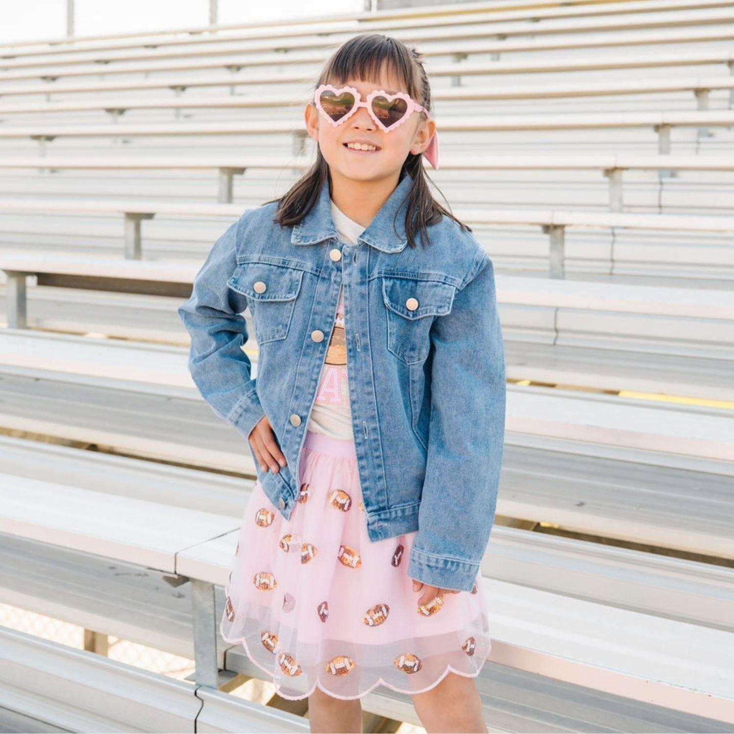 Mini Sequin Footballs Tutu Skirt image number 3