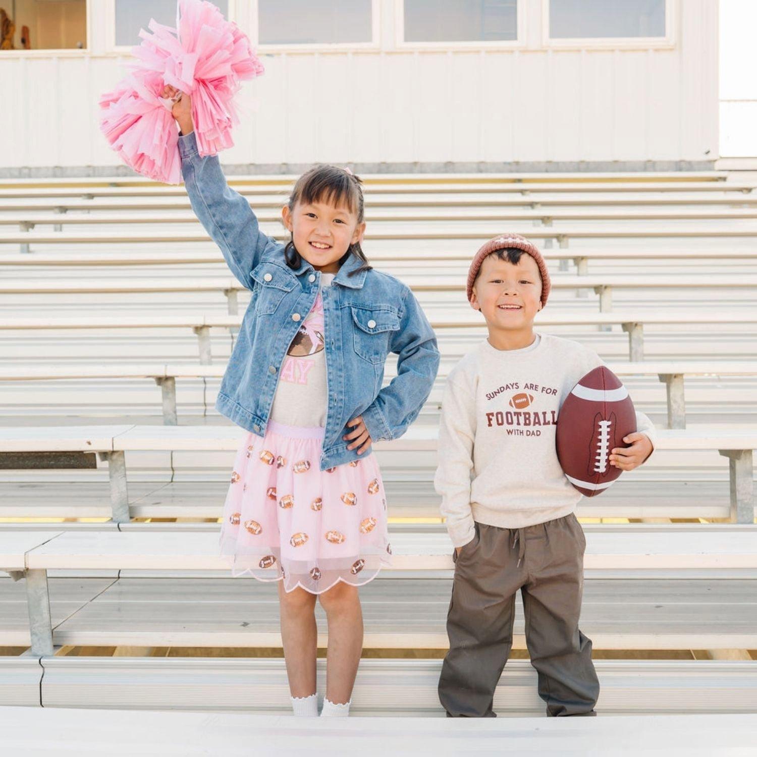 Mini Sequin Footballs Tutu Skirt image number 4