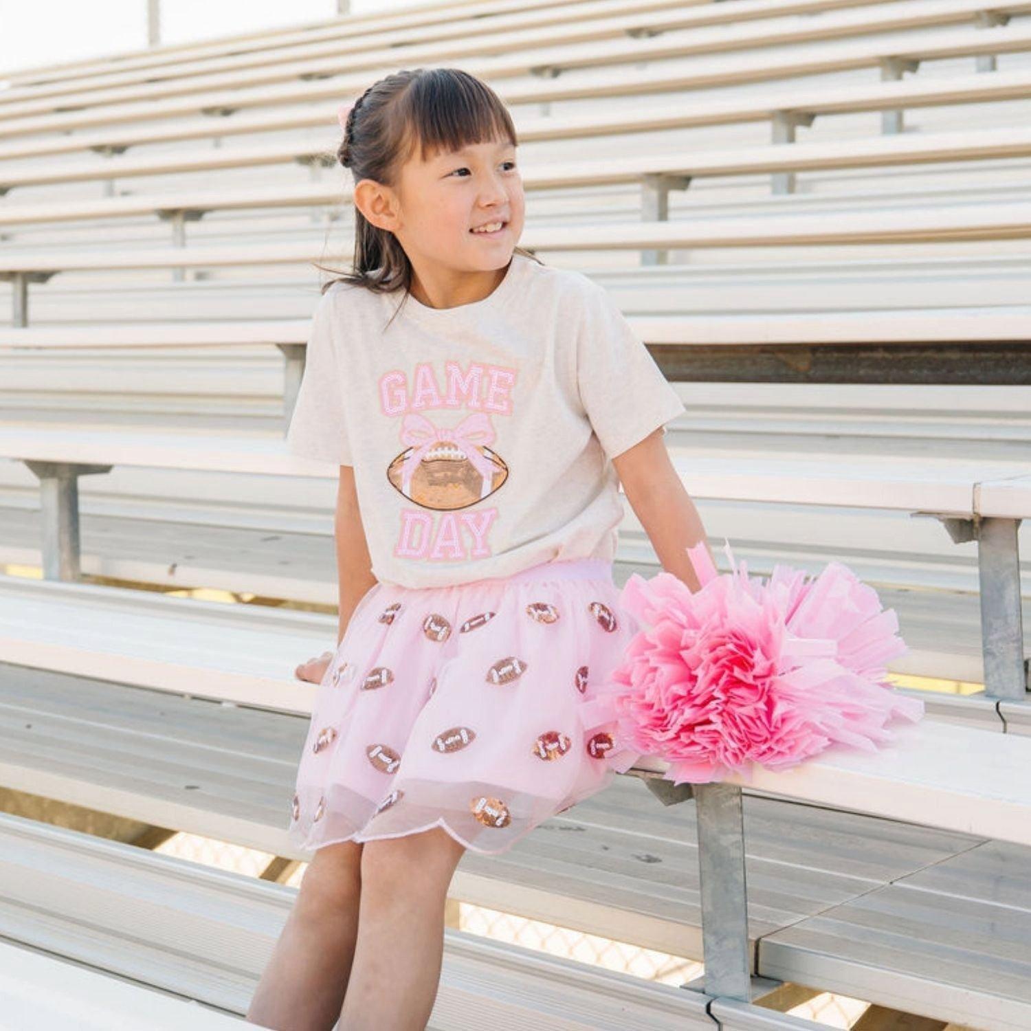 Mini Sequin Footballs Tutu Skirt image number 1