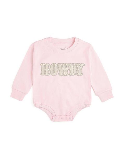 Howdy Patch Western Long Sleeve Romper