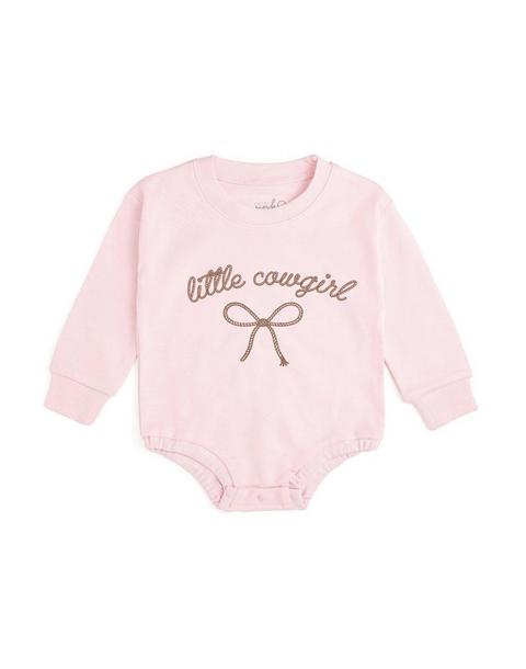 Little Cowgirl Western Long Sleeve Romper
