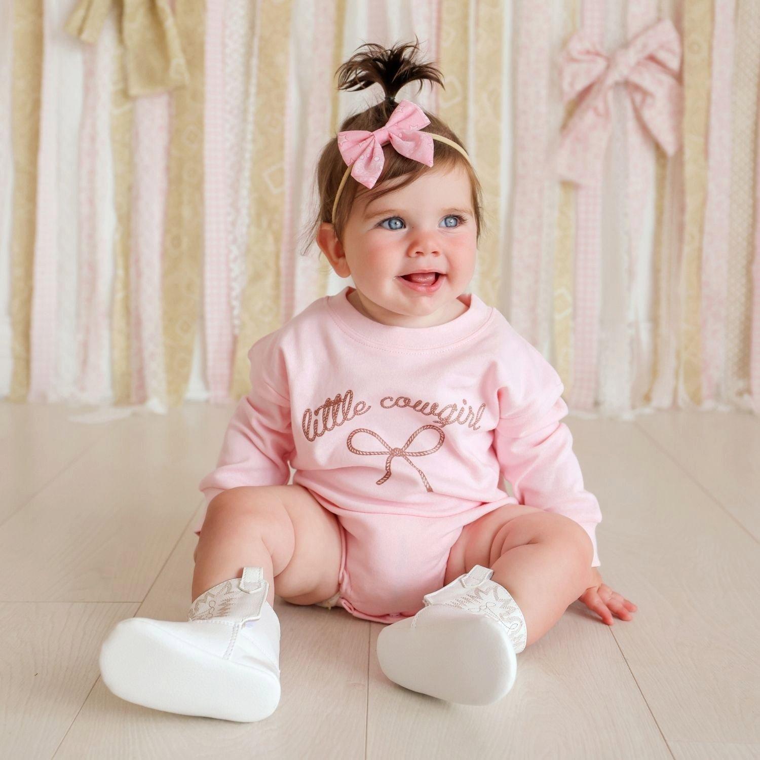 Little Cowgirl Western Long Sleeve Romper image number 3