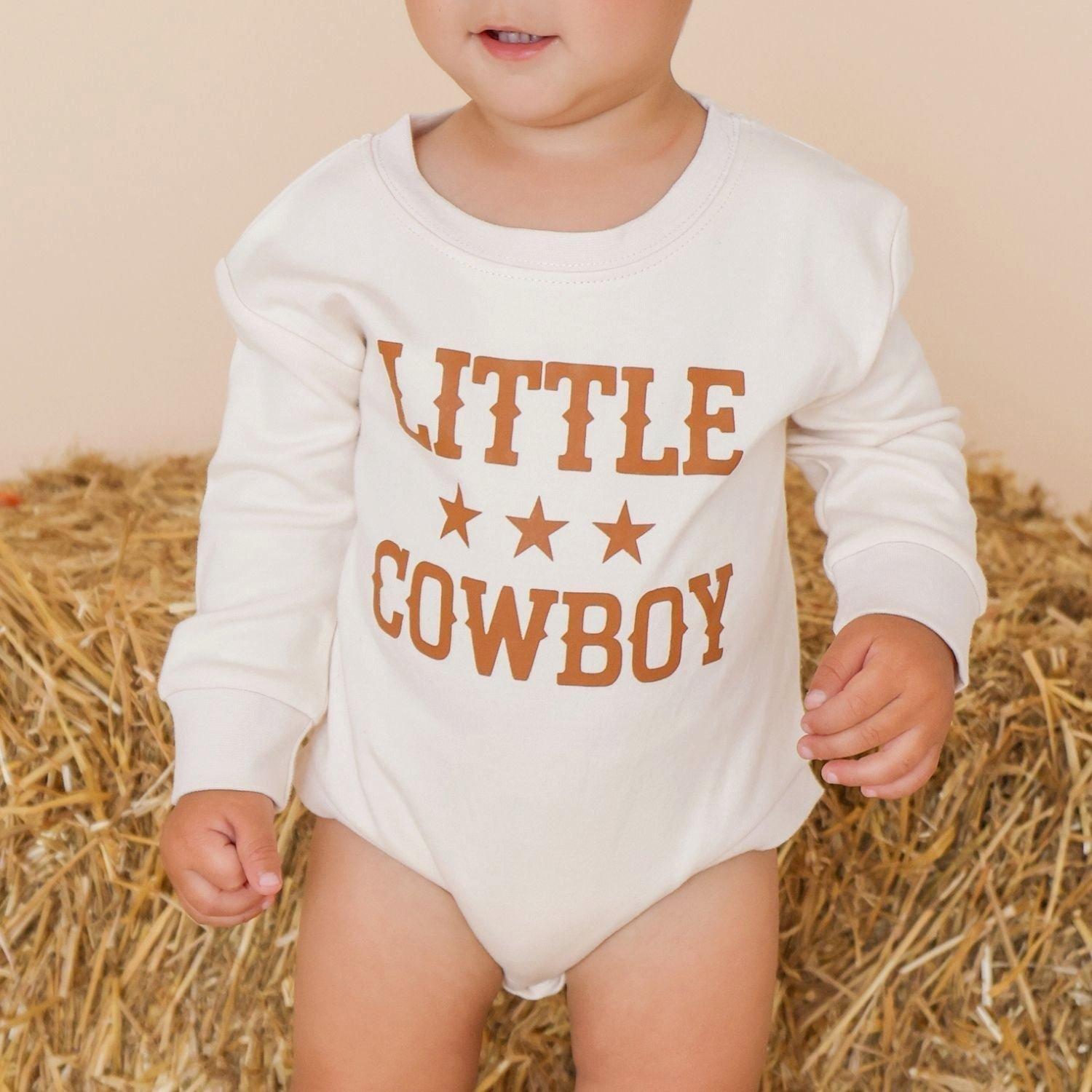 Little Cowboy Western Long Sleeve Romper image number 2