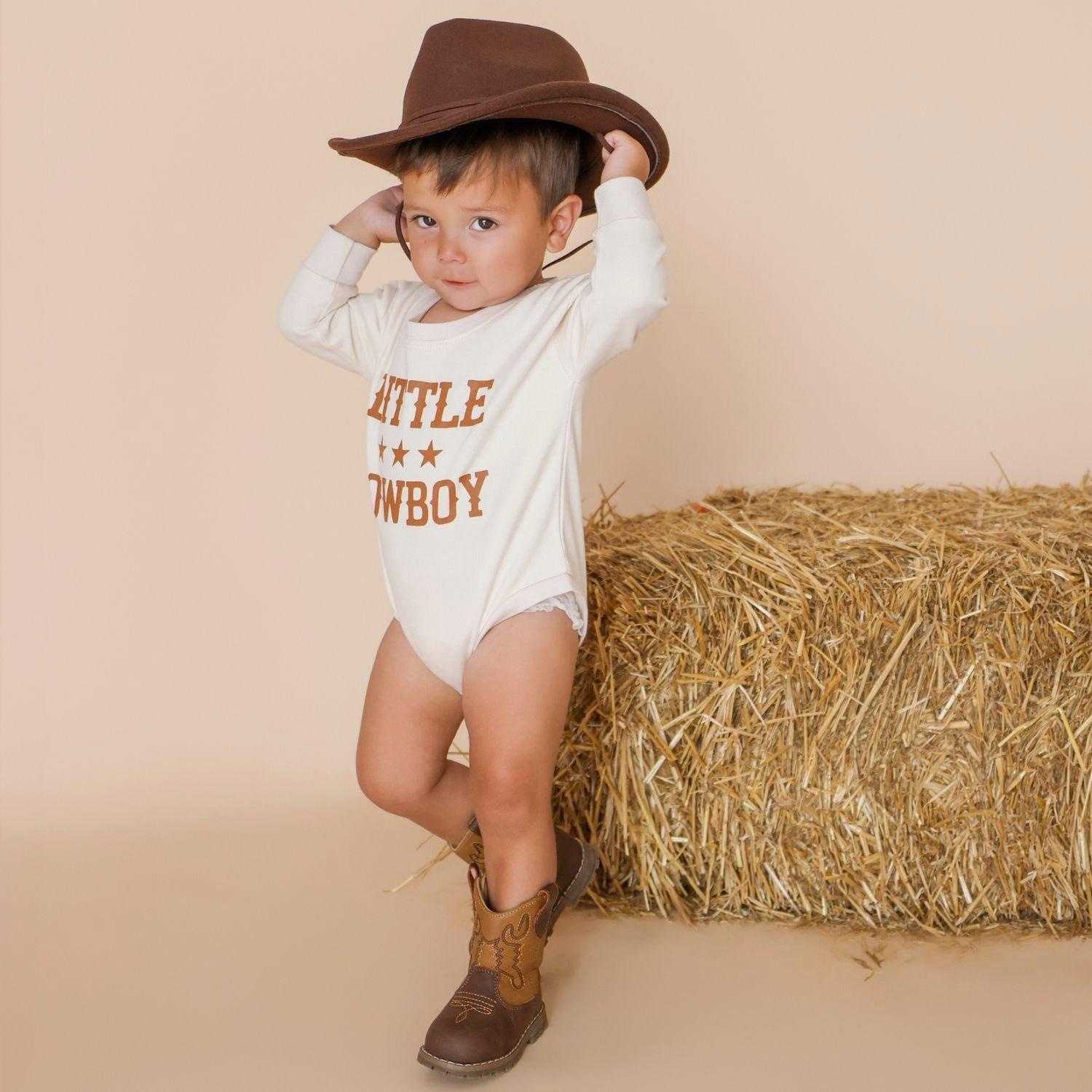 Little Cowboy Western Long Sleeve Romper image number 3