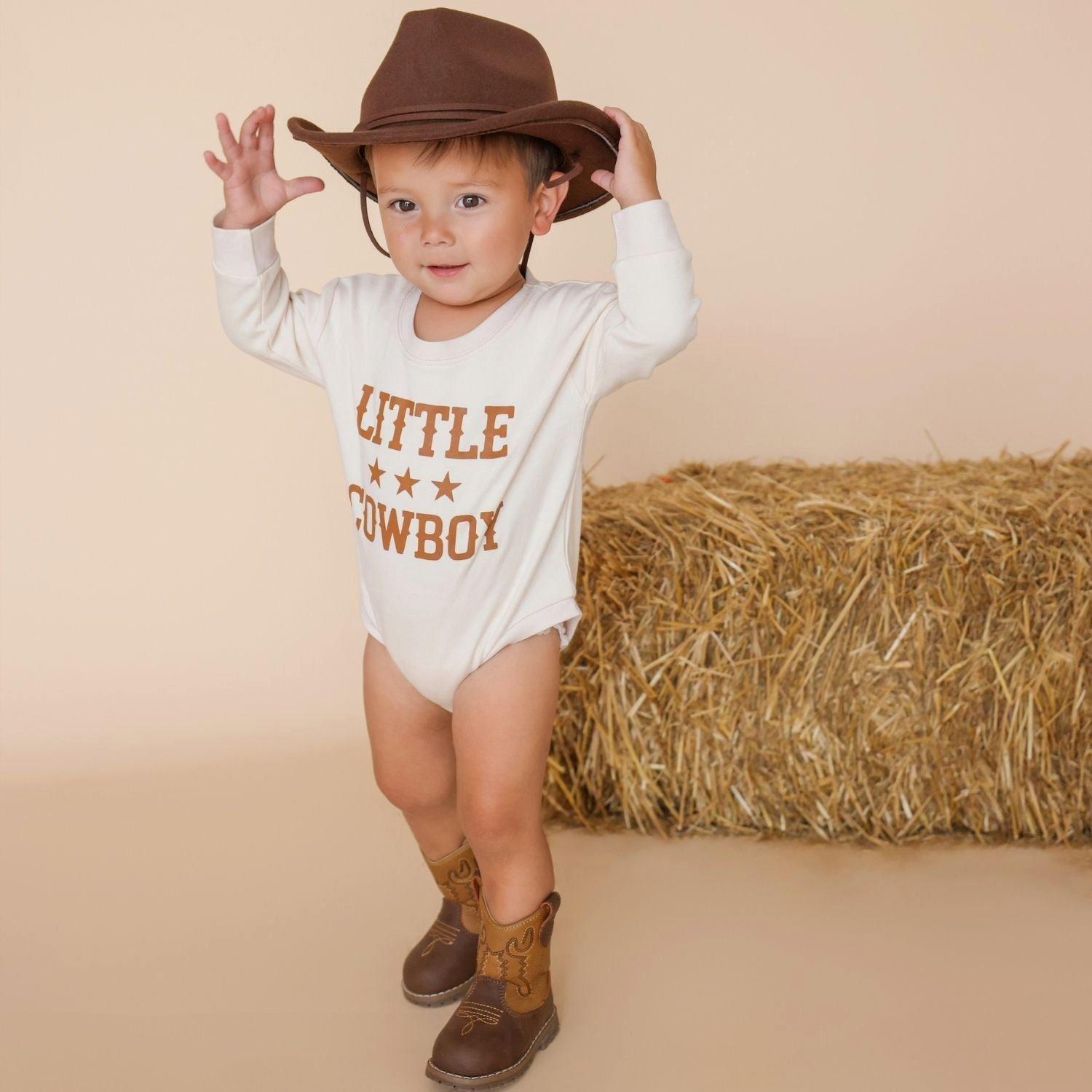 Little Cowboy Western Long Sleeve Romper image number 1