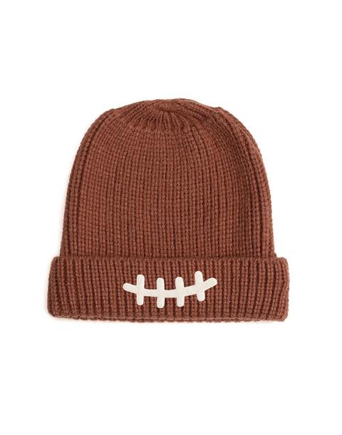 Football Lace Patch Beanie