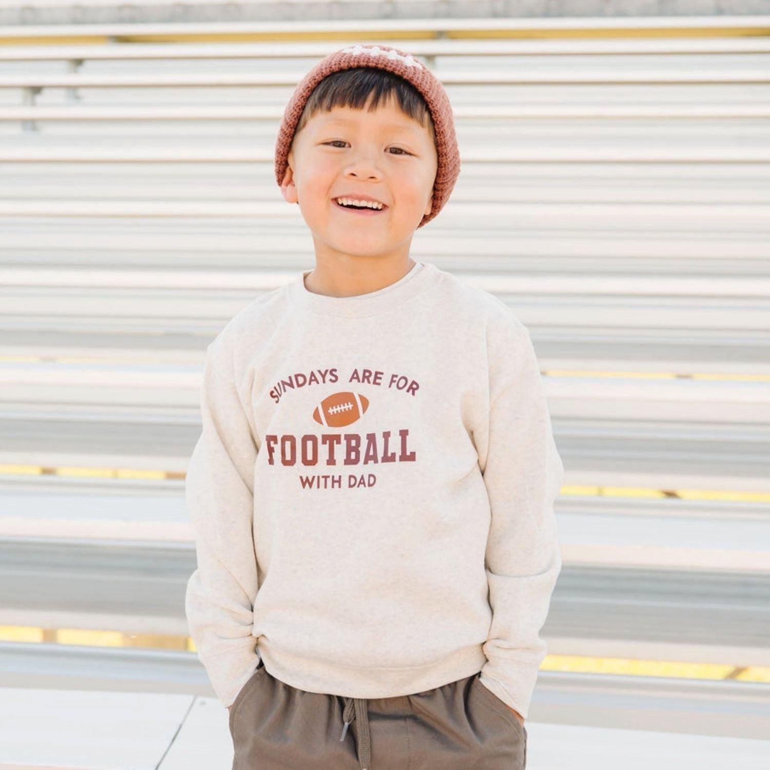 Football Lace Patch Beanie image number 2