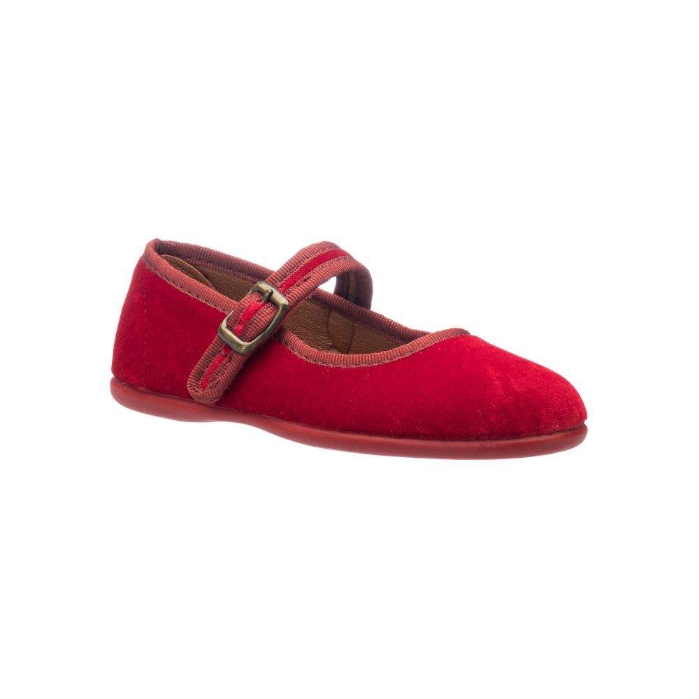 Isa Velvet Mary Jane Red image number 3