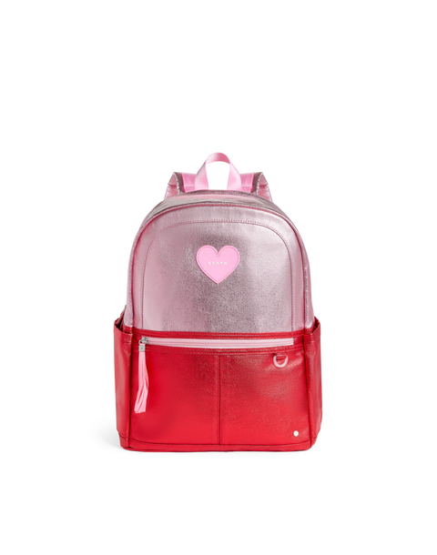Kane Double Pocket Backpack | Pink / Red Colorblock