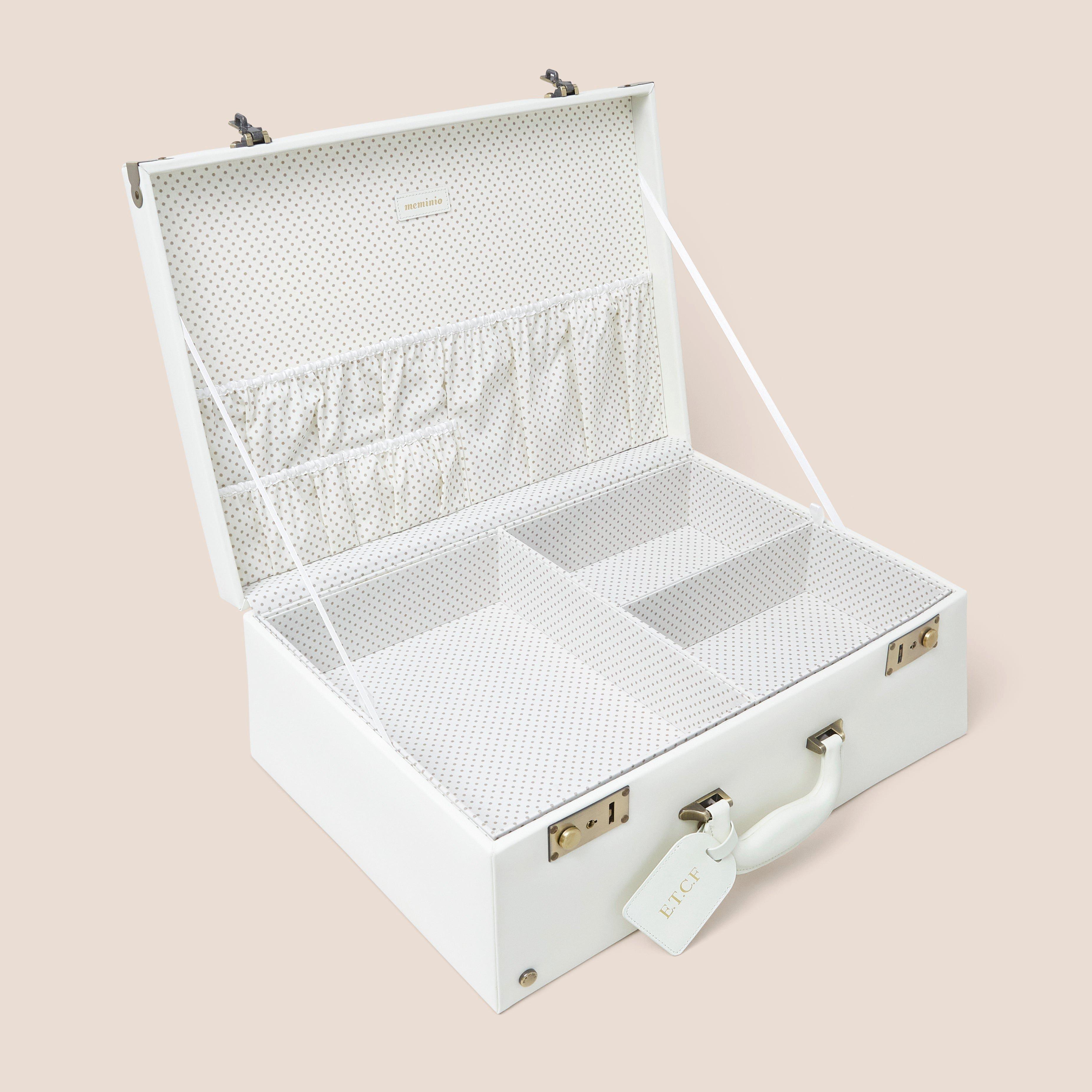 Large Memory Keepake Box in Ivory White image number 3