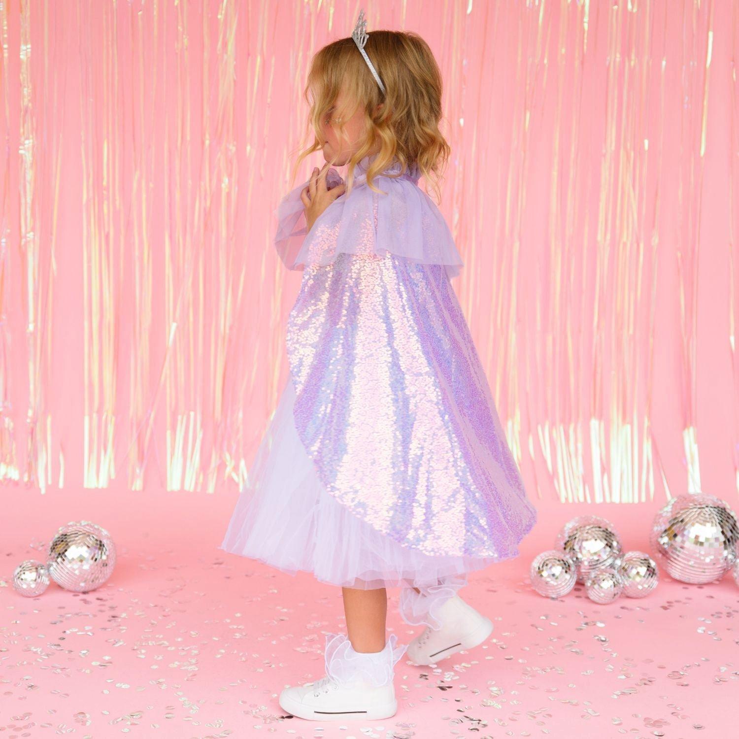 Lavender Sequin Cape image number 3