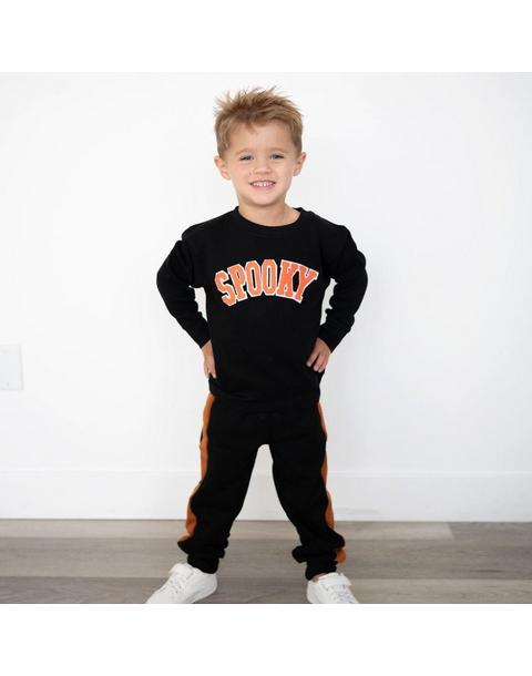 Spooky Orange Patch Halloween Sweatshirt