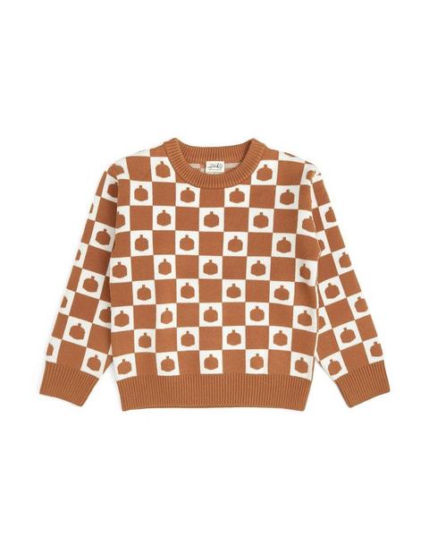 Pumpkin Checkers Sweater