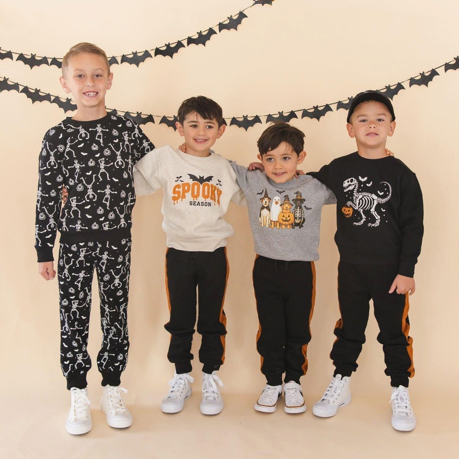 Dinosaur Skeleton Halloween Sweatshirt image number 4