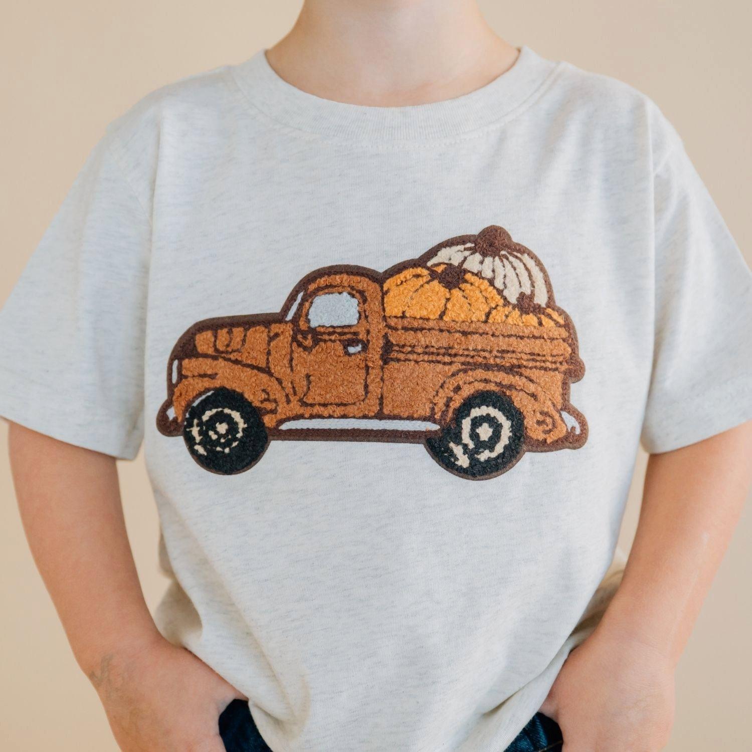 Fall Truck Patch Short Sleeve T-Shirt image number 2