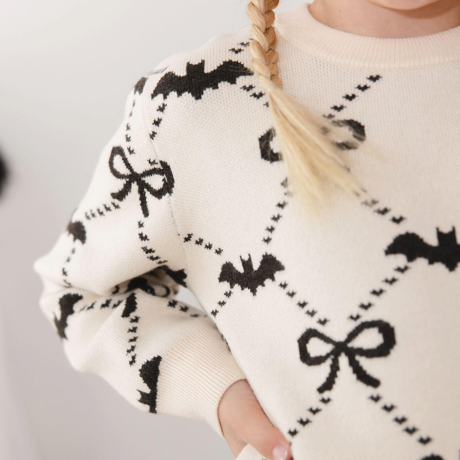 Bat Trellis Halloween Sweater image number 2