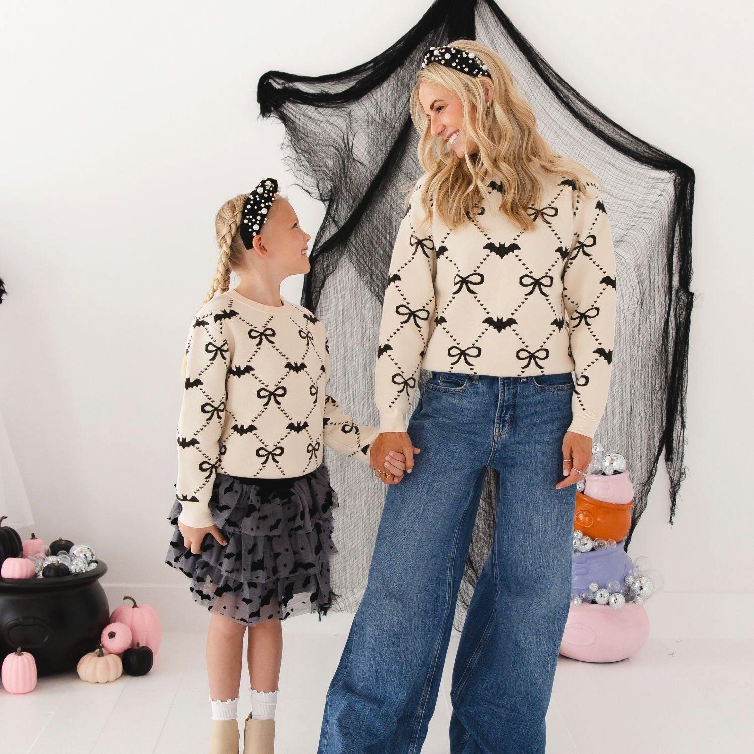 Bat Trellis Halloween Sweater image number 4