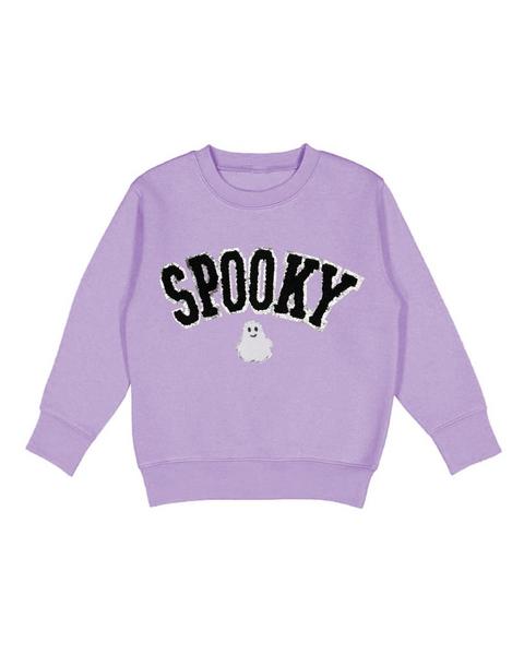 Spooky Ghost Patch Halloween Sweatshirt