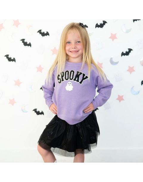 Spooky Ghost Patch Halloween Sweatshirt
