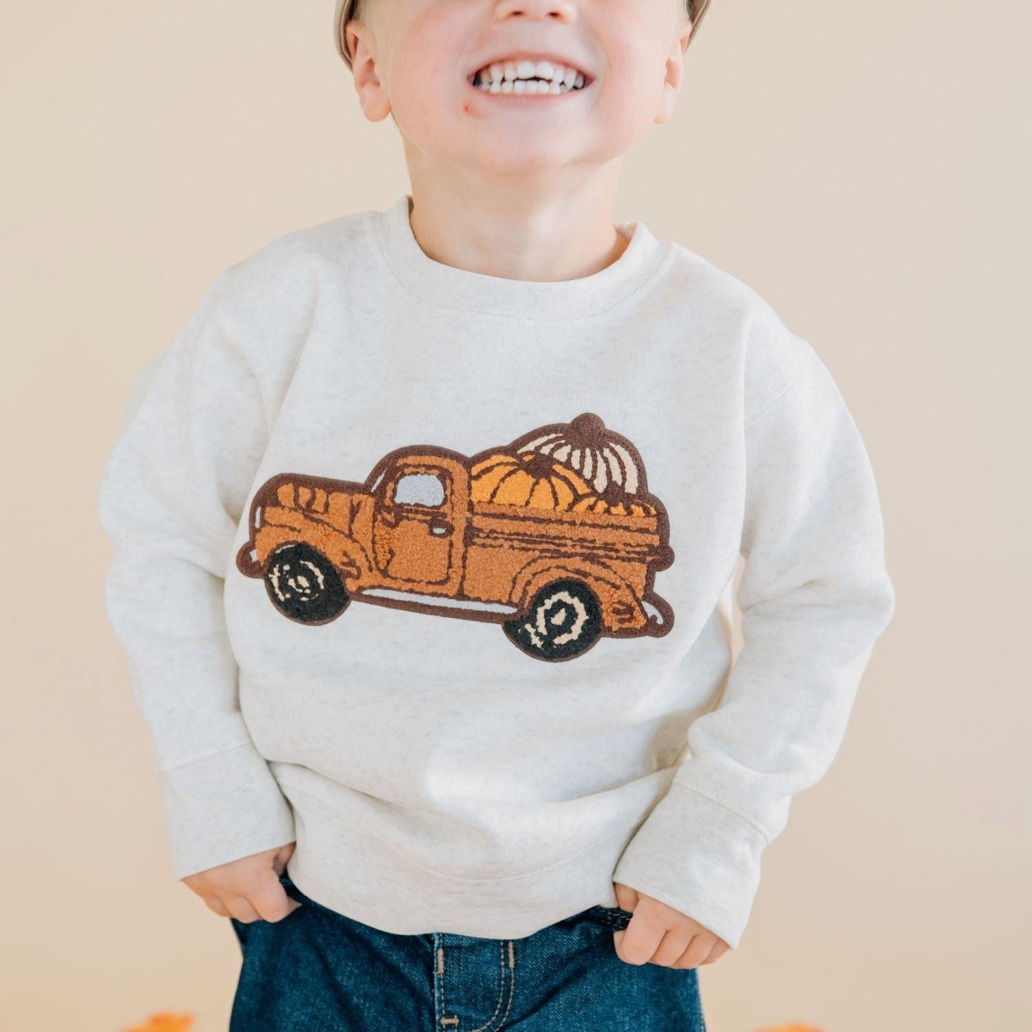 Fall Truck Patch Sweatshirt image number 2