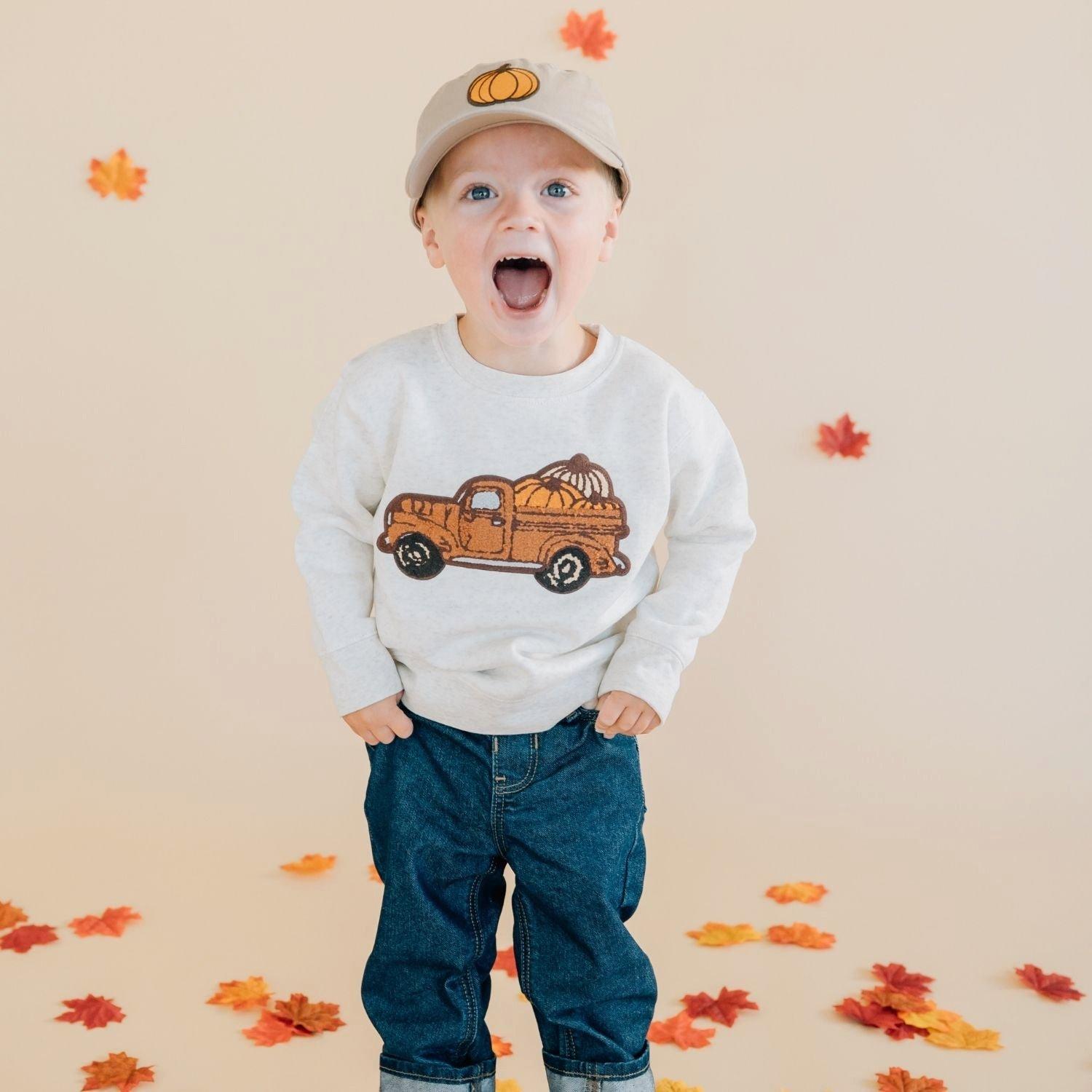 Fall Truck Patch Sweatshirt image number 4