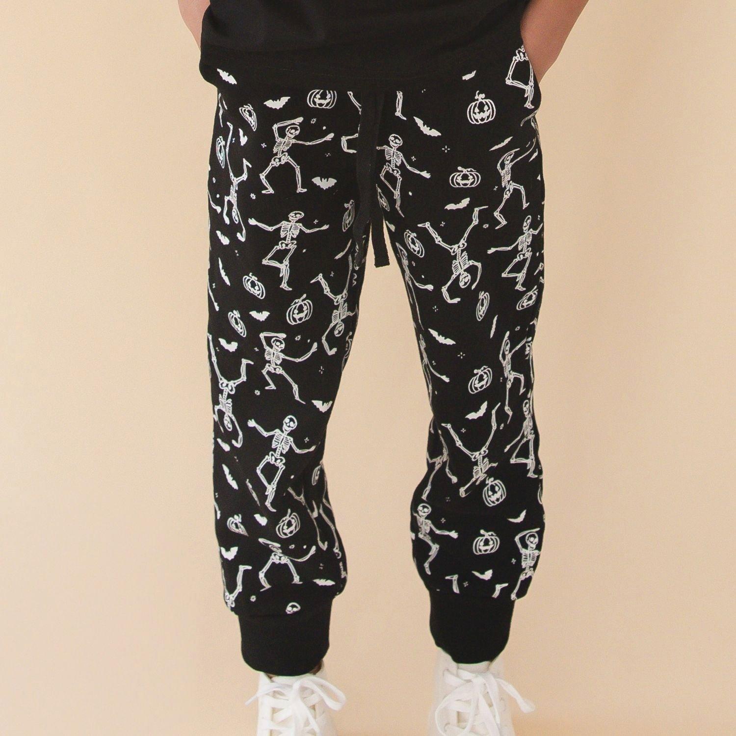 Glow In The Dark Silly Skelly Halloween Jogger image number 2