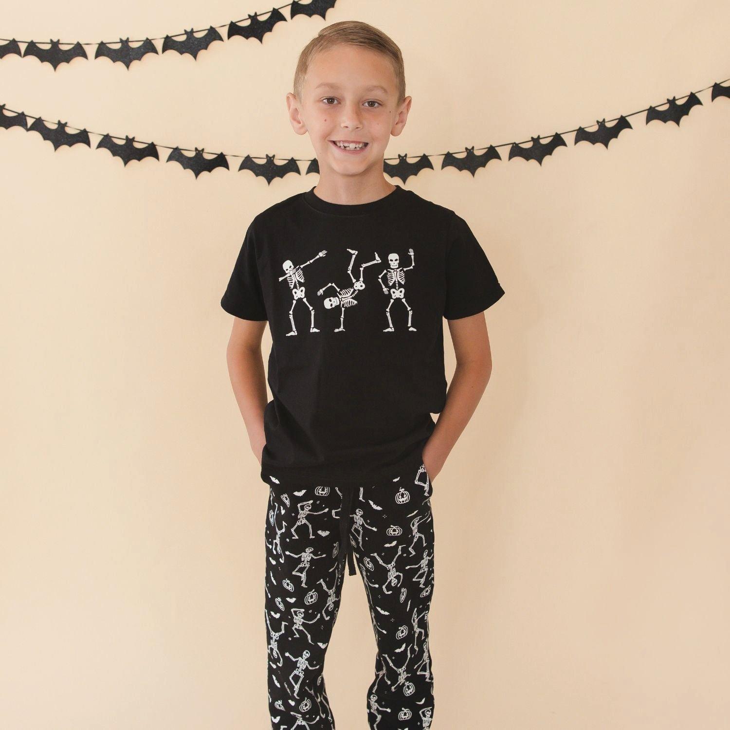 Glow In The Dark Silly Skelly Halloween Jogger image number 1
