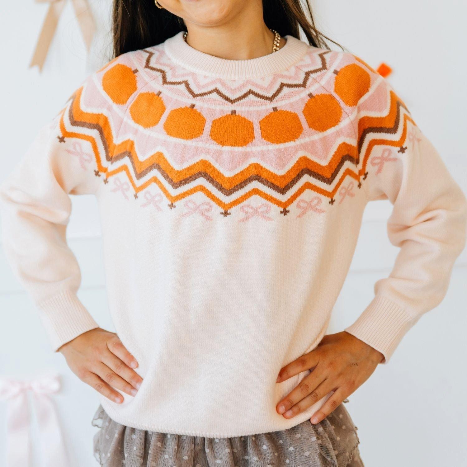 Pumpkin Fair Isle Sweater image number 2