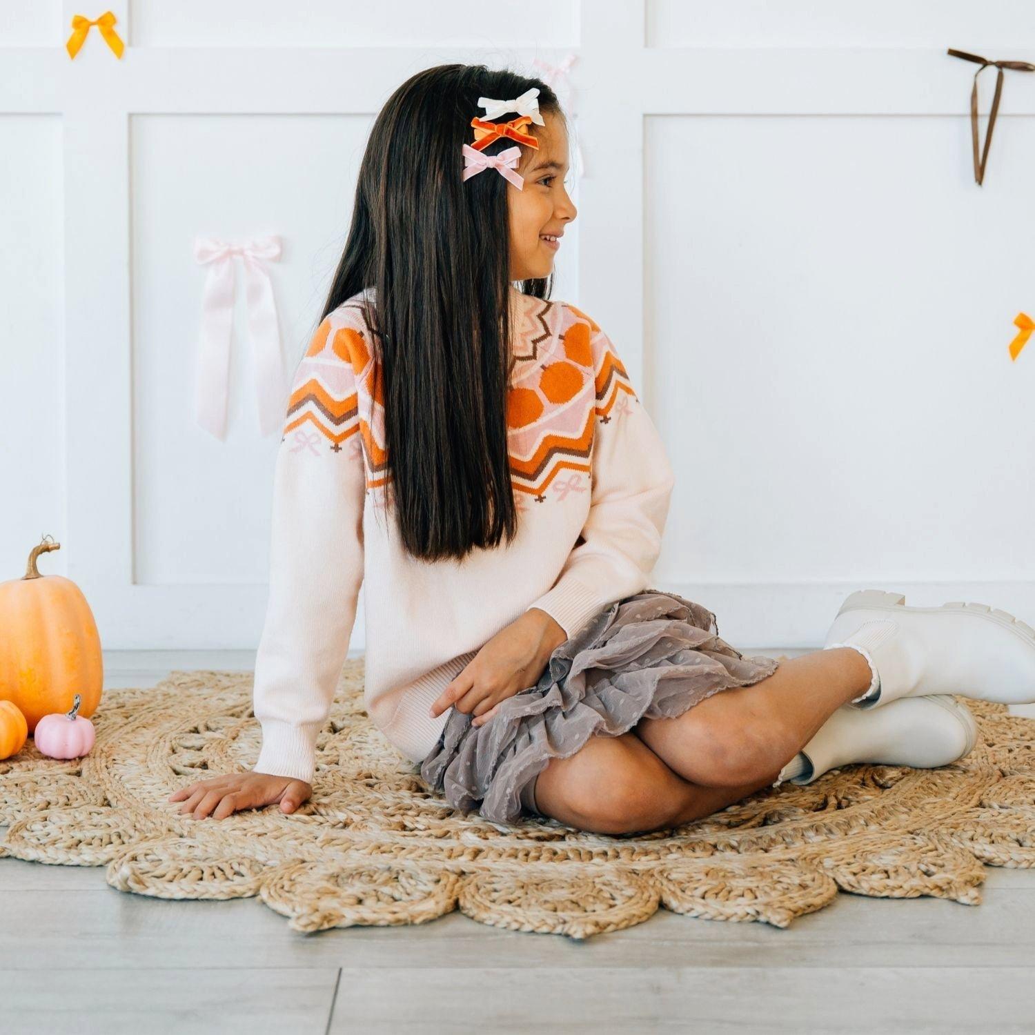 Pumpkin Fair Isle Sweater image number 3