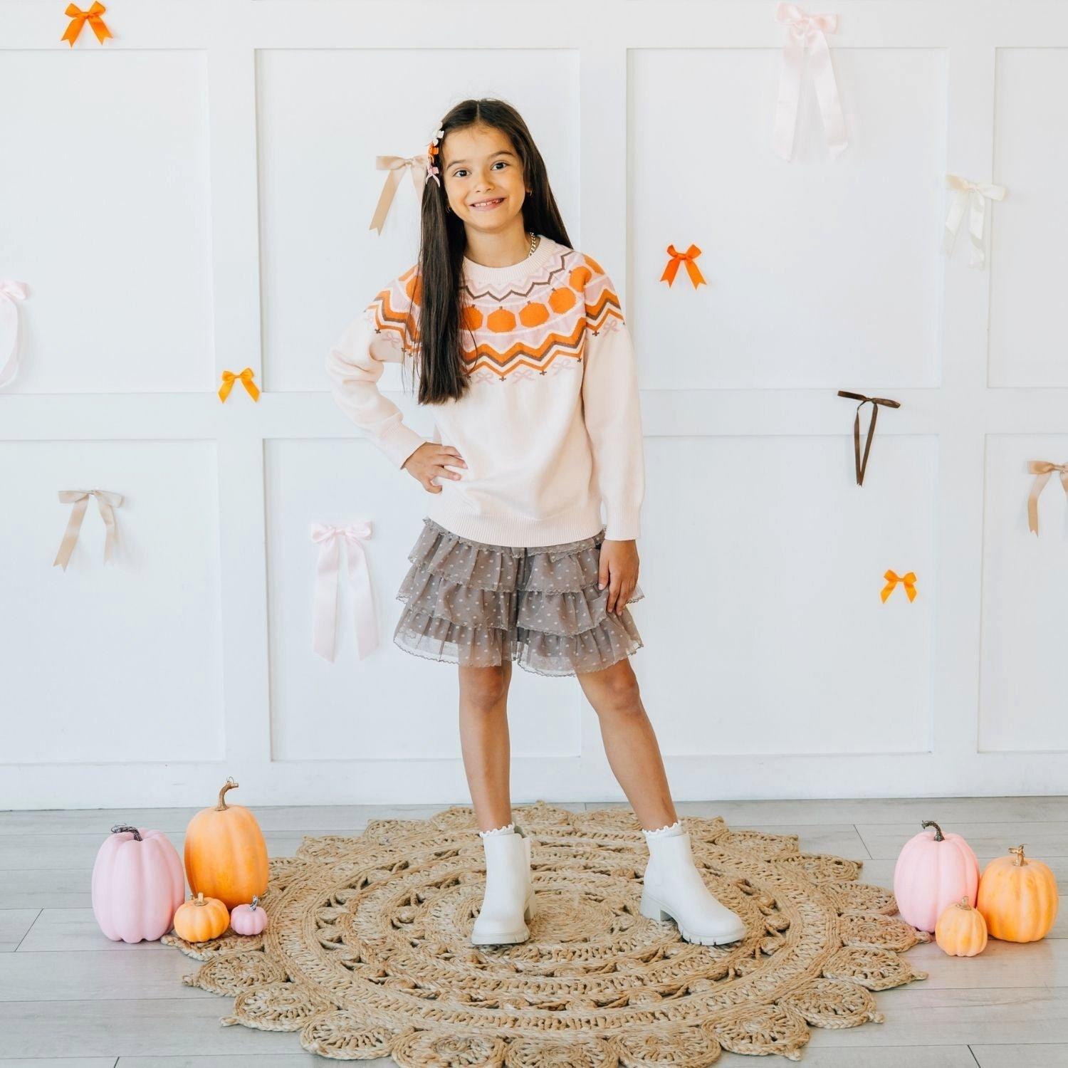 Pumpkin Fair Isle Sweater image number 1