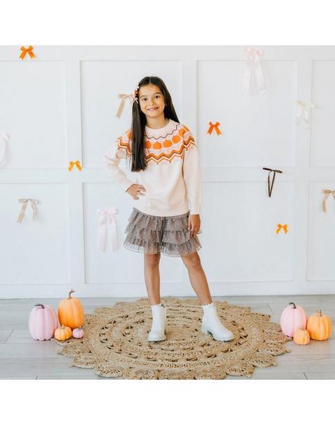 Pumpkin Fair Isle Sweater
