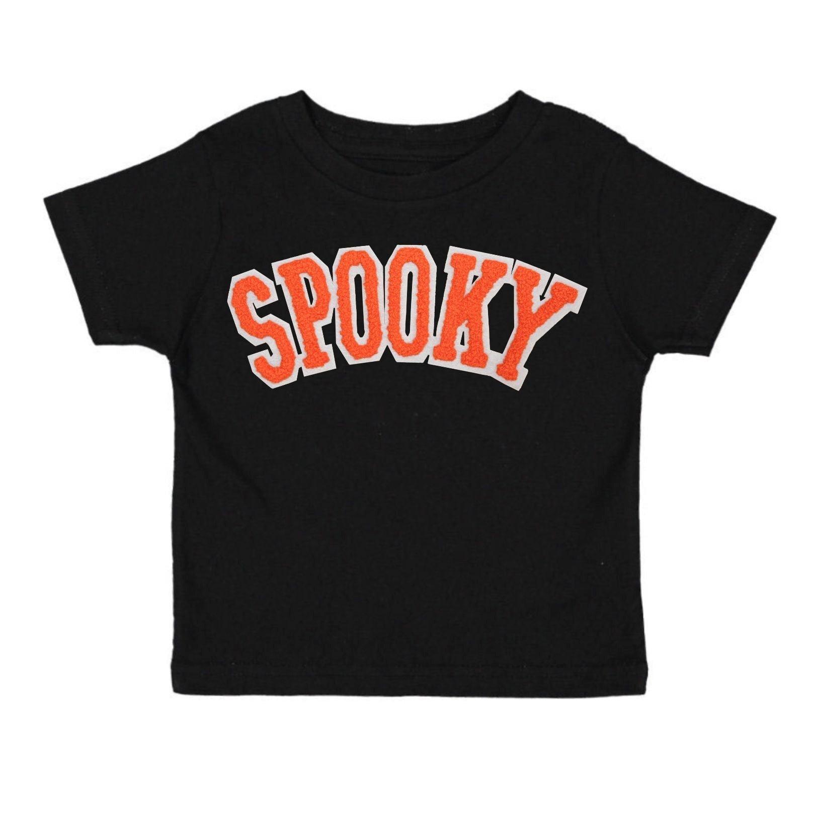 Spooky Orange Patch Halloween Short Sleeve T-Shirt image number 0