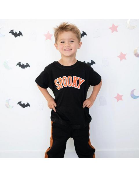 Spooky Orange Patch Halloween Short Sleeve T-Shirt