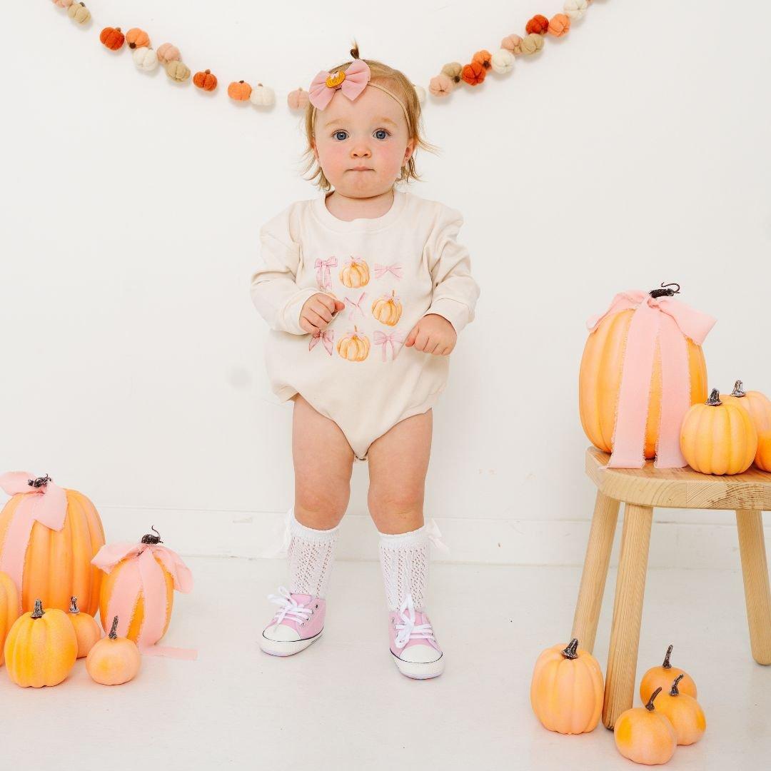 Coquette Pumpkin Long Sleeve Romper image number 3