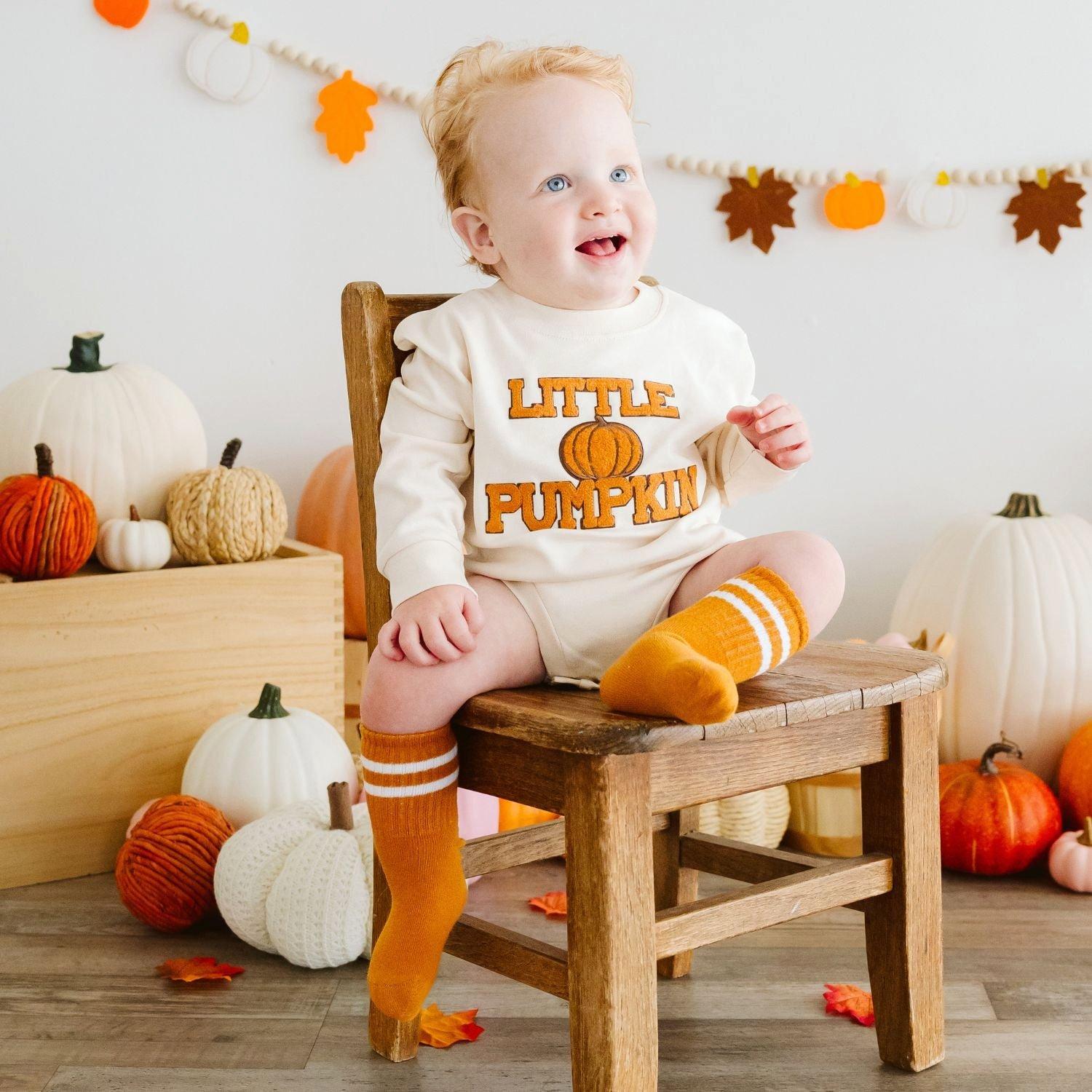 Little Pumpkin Patch Long Sleeve Romper image number 3