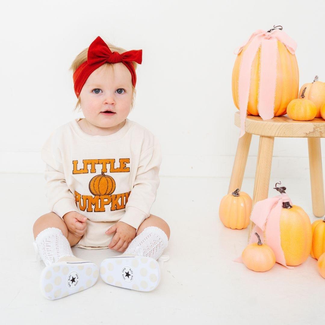 Little Pumpkin Patch Long Sleeve Romper image number 4